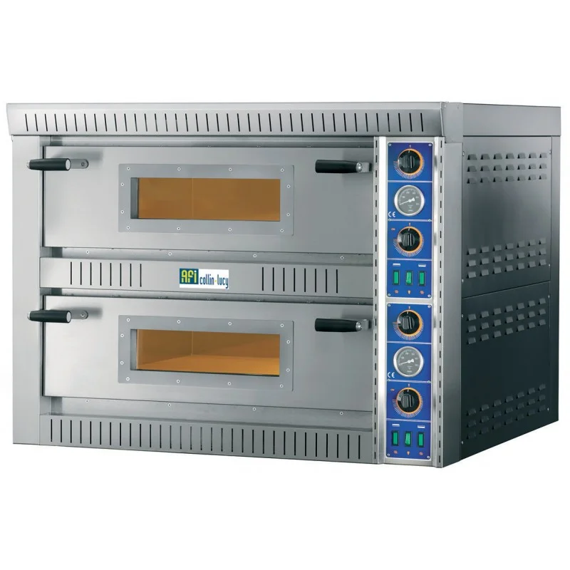 Prix Bas Four à pizza électrique - 2 chambres - 2 x 9 pizzas diamètre 340 mm