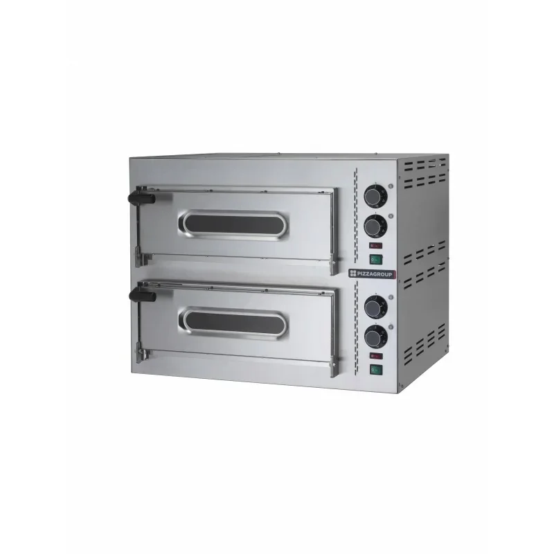 Meilleur Choix Four à pizzas COMPACT électrique chambre double 2 x ø 25 cm ou 1 x ø 45 cm- modèle M50/13-M - Pizza Group