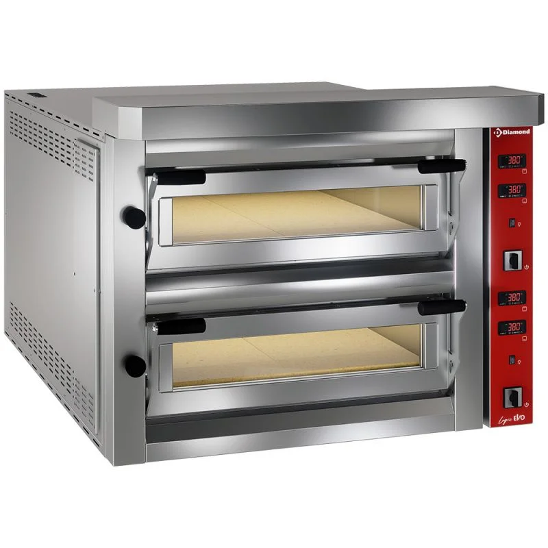 Four à Pizzas Électrique - Capacité de 2 x 6 pizzas Ø 350 mm - Triphasé - Certifié