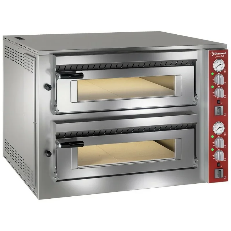Four à pizzas électrique 2 x 4 pizzas diamètre 35 cm - Diamond Réduction