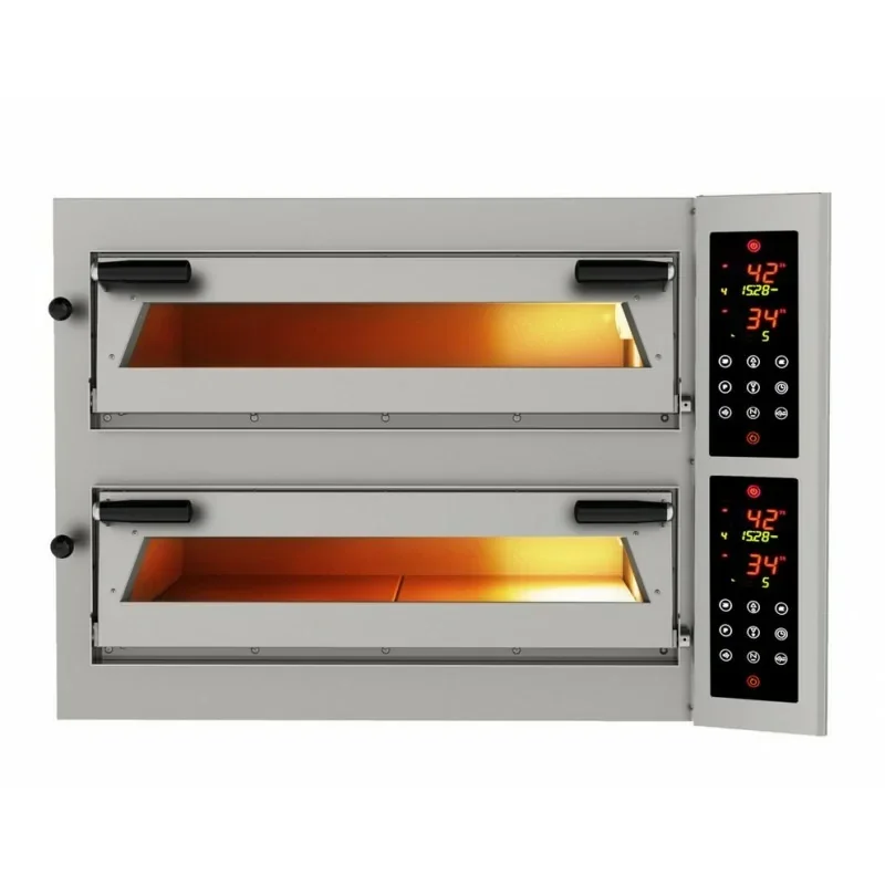Seulement Aujourd’hui Four à pizzas électrique à commandes digitales - 2 chambres 2 x 6 pizzas Ø 35 cm (largeur)