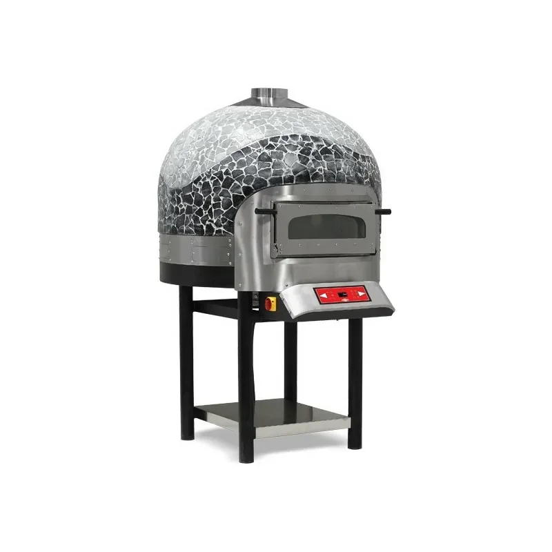 Four à pizzas électrique avec base rotative à commandes numériques - 6 pizzas Ø 300 mm - 75 pizzas / heure. Pas Cher
