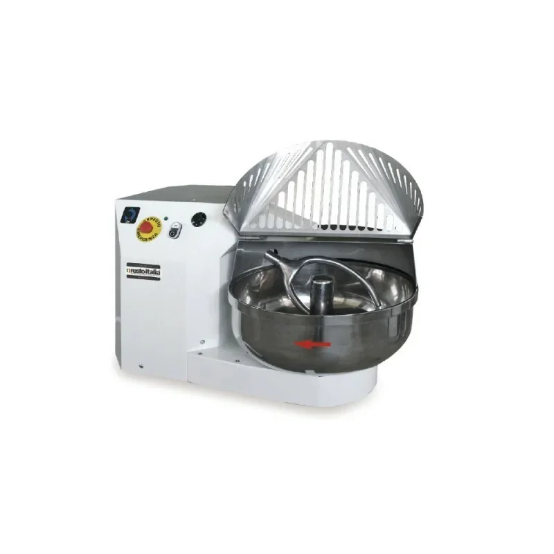 Retour Gratuit Pétrin à fourche spécial boulangerie - axe oblique -Monophasé - 35 litres- Resto Italia