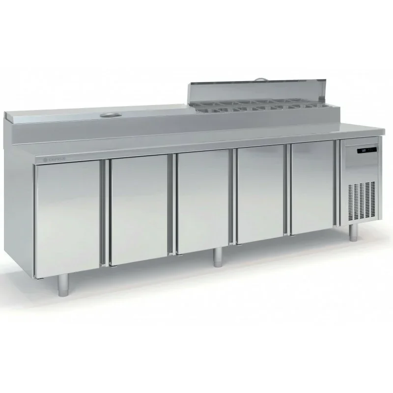 Meilleur Prix Meuble de préparation 700 positif - 5 portes- 1050 L - CORECO- 2720X720X1100mm