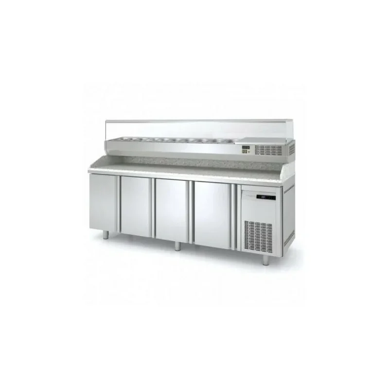 Meuble pizza 600 positif - 4 portes- 516 L - CORECO- 2640X650X970mm Solde