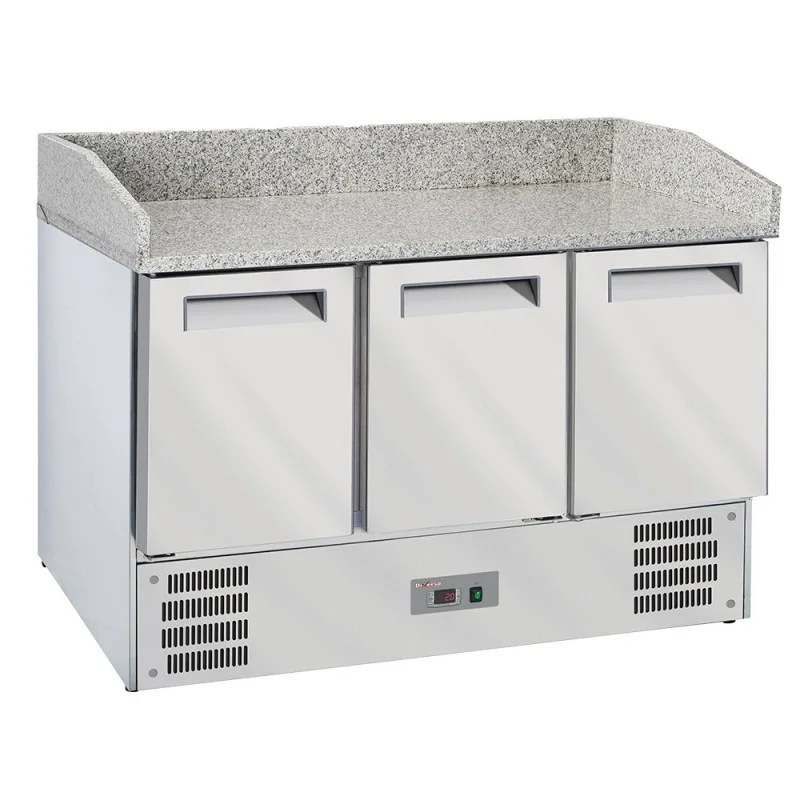 Table réfrigérée 3 portes GN1/1 en granit avec éco-réfrigérant R290 et classe énergétique D Petit Prix