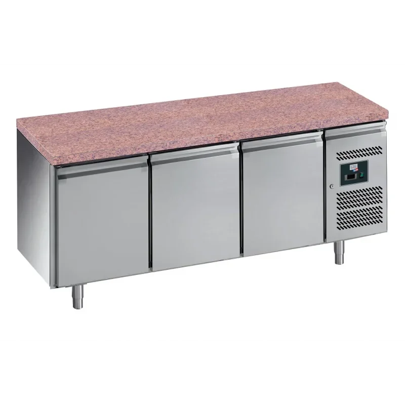 Nouveauté Tour pâtissier réfrigéré avec granit - 3 portes 600 x 400