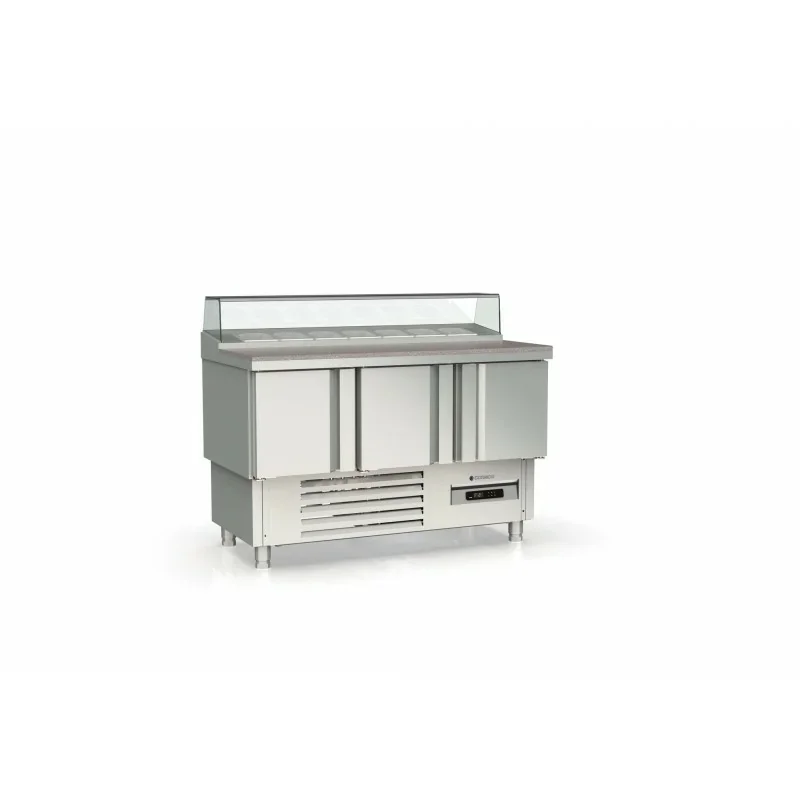 Meilleure Vente Meuble saladette 700 positif - 3 portes- 264 L - CORECO- 1430X760X1250mm