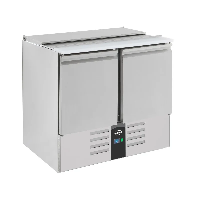 Expédition Rapide Meuble saladette à capot inox 2 portes - GN 1/1- Combisteel