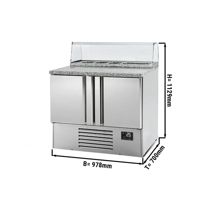 Nouveauté Saladette PREMIUM PLUS avec 2 portes - 978x700mm - 5x GN 1/6