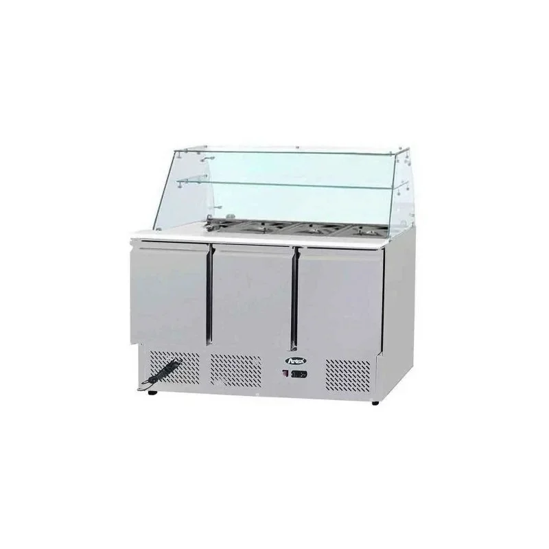 Saladette réfrigérée avec pare-haleine - 3 portes Vente Flash