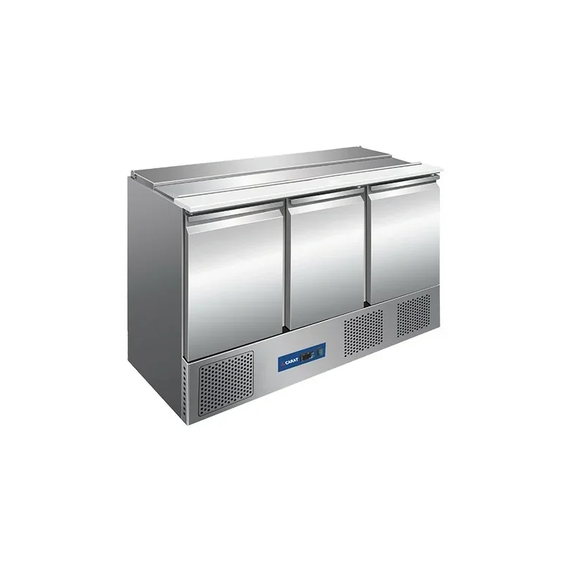 Offre Exclusive SALADETTE REFRIGEREE POSITIVE 3P 4 BACS GN1/1 160L 3 GRILLES + 3PG BAC GN NON INCLUS