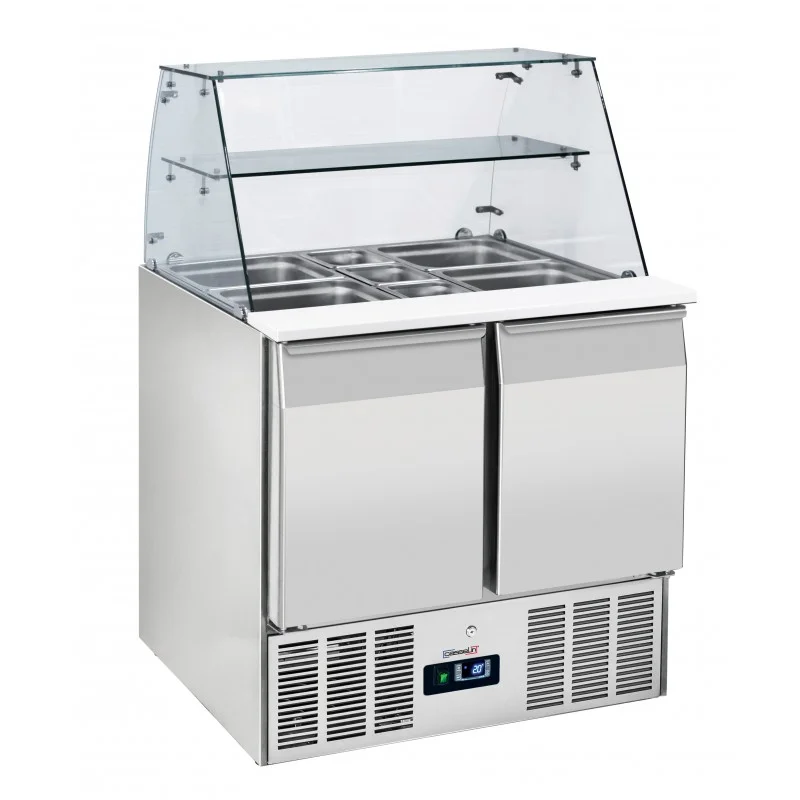 Nouveauté Saladette vitrine 2 portes GN 1/1