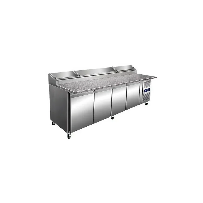 Table à pizza 4 portes et 12 bacs GN 1/3 - 814 L Retour Gratuit