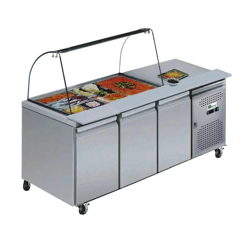 Achat Immédiat Table refrigérée 3 portes + saladette ouverte
