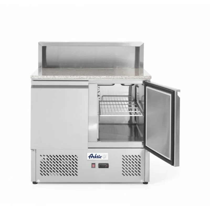 Table réfrigérée à pizzas - 2 portes - Capacité 5 GN 1/6 - Meilleur Choix