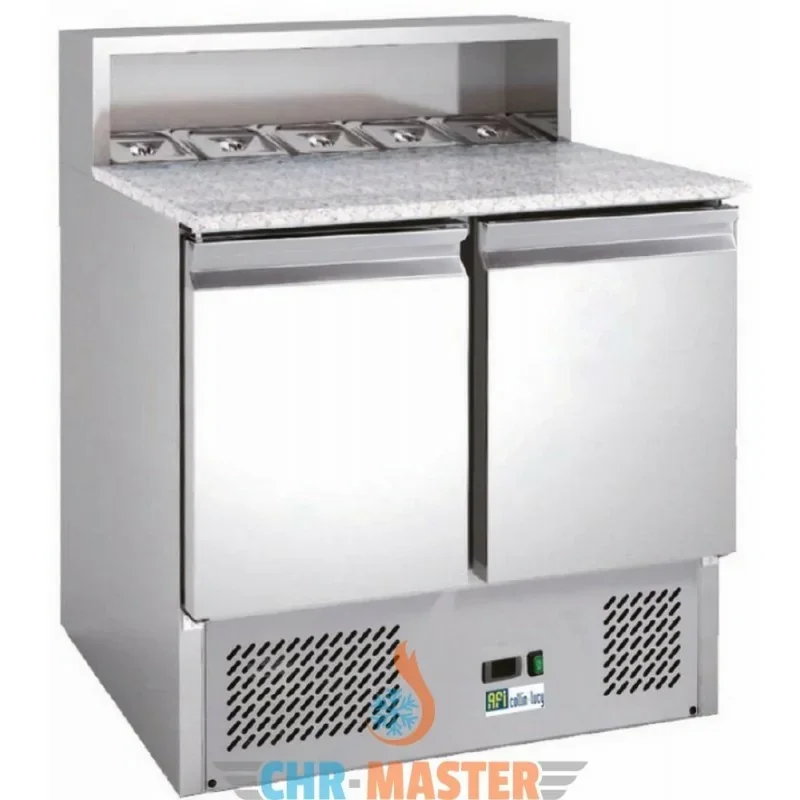 Nouvelle Collection Table réfrigérée à pizzas - 2 portes - Capacité 5 GN 1/6 - AFI