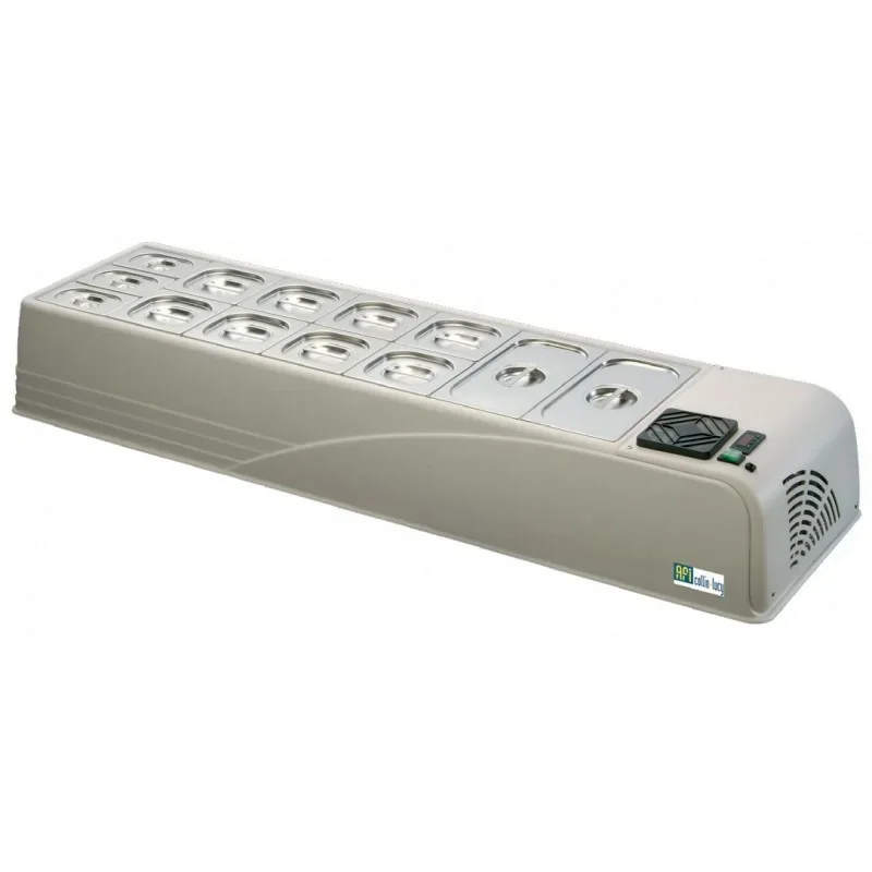 Pas Cher Présentoir réfrigéré MIDI pour bacs GN 1/3 de 150 mm - Série Eco - PR7/3