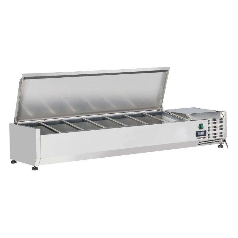 Bon Marché Saladette à poser 7 x GN 1/4 avec couvercle