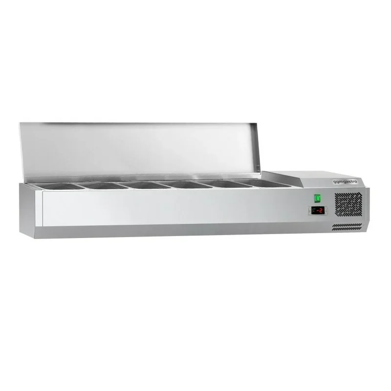 Saladette à poser avec couvercle 6 x GN 1/3 - 1400x395mm Promotion Saisonnière