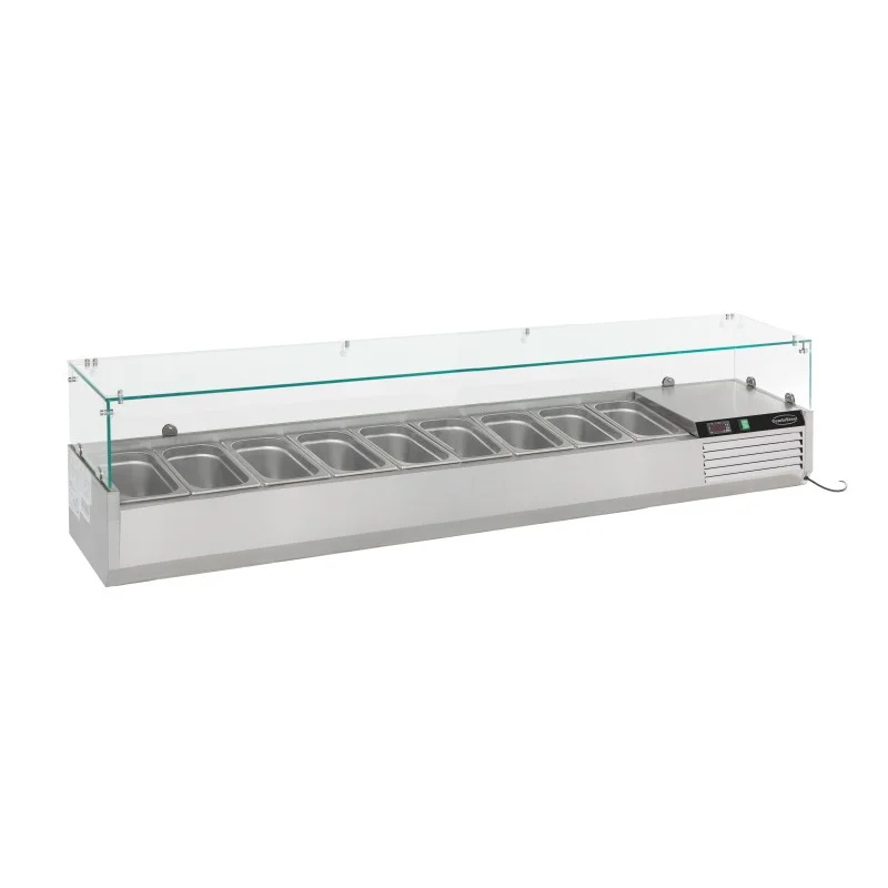 Acheter Direct Saladette réfrigérée à poser 1/3 GN x 9 - 2000 x 395 x 435 mm