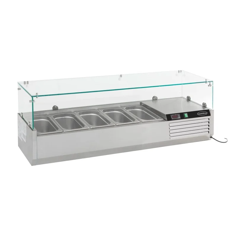 Populaire Saladette réfrigérée à poser 1/4 GN x 5 - 1200x335x435 mm