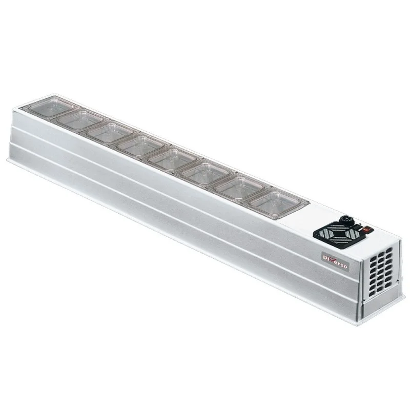 Commander Vite Saladette réfrigérée compact 8x GN 1/6 avec isolation polyuréthane et thermostat électronique
