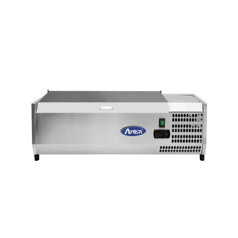 Vitrine à ingrédients réfrigérée à poser avec couvercle inox - VRX1200/380 - 4 x GN 1/3 Seulement Aujourd’hui
