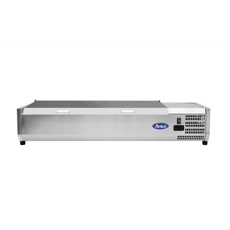 Petit Prix Vitrine à ingrédients réfrigérée à poser avec couvercle inox - VRX1600/380 - 7 x GN 1/3