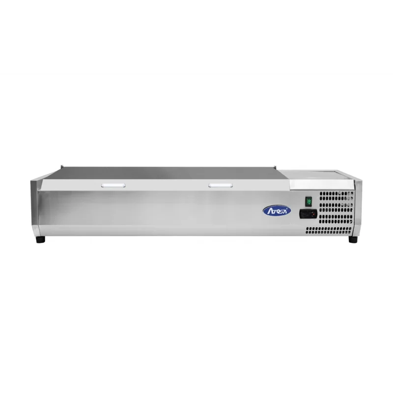 Usine Directe Vitrine à ingrédients réfrigérée à poser avec couvercle inox - VRX1800/380 - 8 x GN 1/3