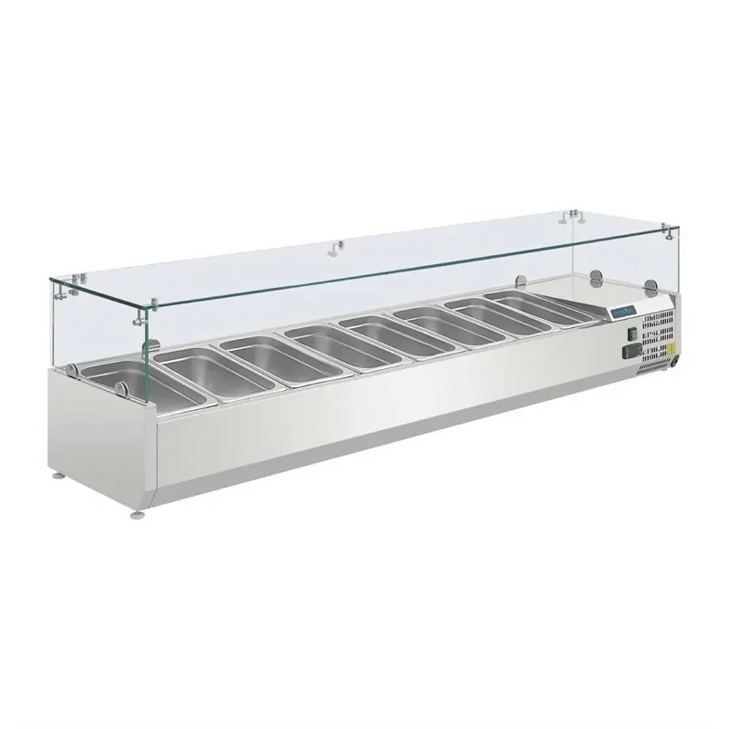 Vitrine à ingrédients réfrigérée Polar Série G 8x GN1/4 Haute Qualité