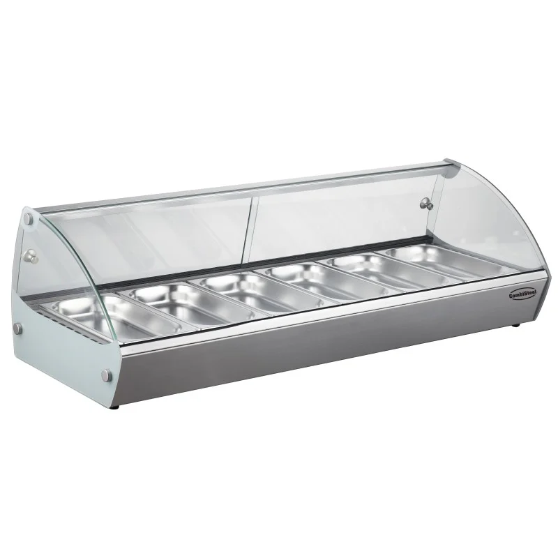 VITRINE CHAUFFANTE 6 1/3 GN - 1110x395x270 mm Achat Immédiat