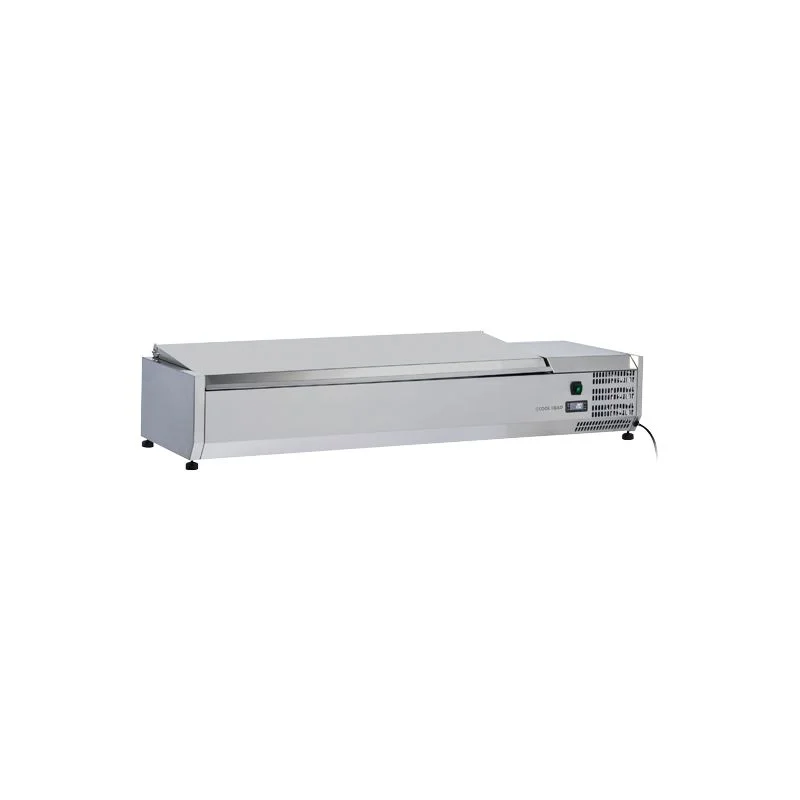 Jusqu’à Épuisement Des Stocks Vitrine horizontale réfrigérée 6 x GN1/3 inox couvercle acier inox 53L