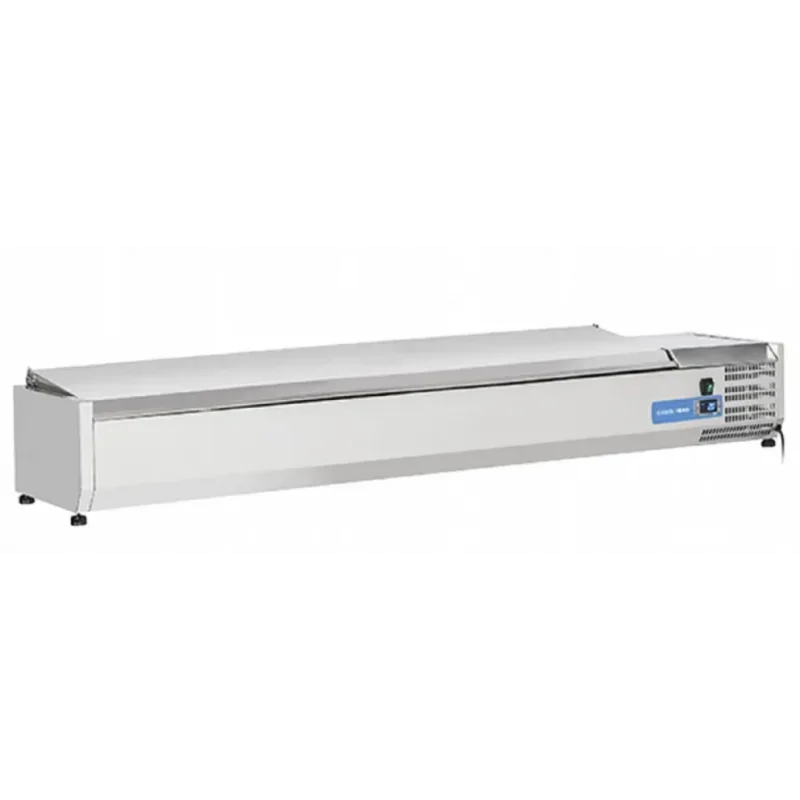 Prix Promo Vitrine horizontale réfrigérée GN1/4 inox couvercle acier inox 58L