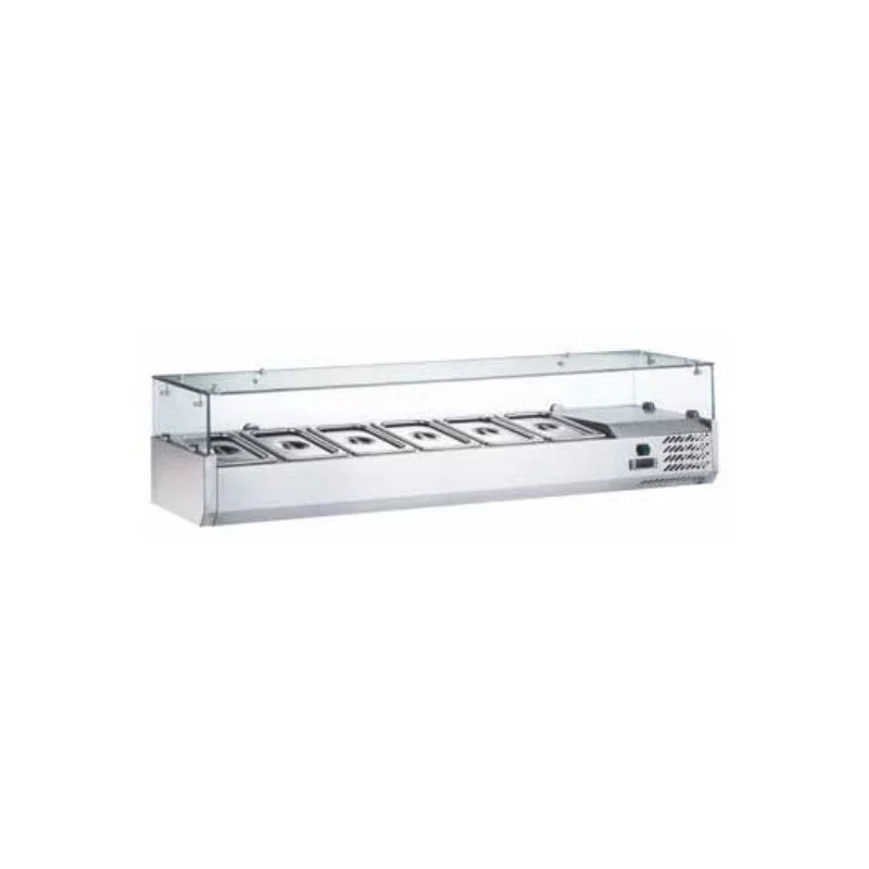 Vitrine réfrigérée à poser - 5 bacs gn 1/4 - prof 335 mm Satisfait Ou Remboursé