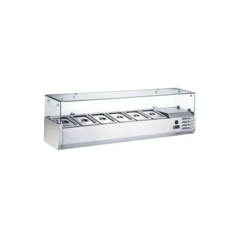 Vitrine réfrigérée à poser - 6 bacs gn 1/3 - prof 395 mm Super Prix