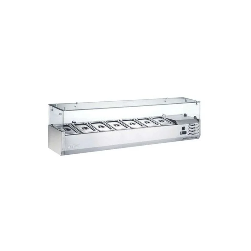 Offre Spéciale Vitrine réfrigérée à poser - 7 bacs gn 1/4 - prof 335 mm