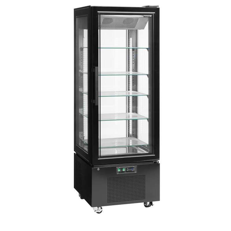 Pas Cher Armoire Négative Vitrée Verticale: Visibilité Optimale, Température -22 à -18°C, Dimensions 650x650x1950 mm, Capacité 364/248 L