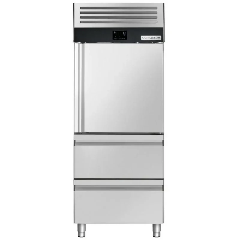 Livraison Gratuite Armoire réfrigérée positive – 0.7 x 0.81 m – avec 1 demi-porte en inox & 2 tiroirs 1/2