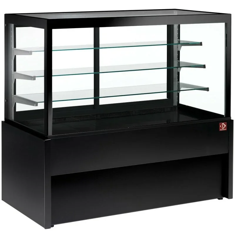 Comptoir vitrine panoramique, neutre, 4 niveaux, sans réserve - NOIR - 1000 x 780 x 1380 mm Meilleur Prix