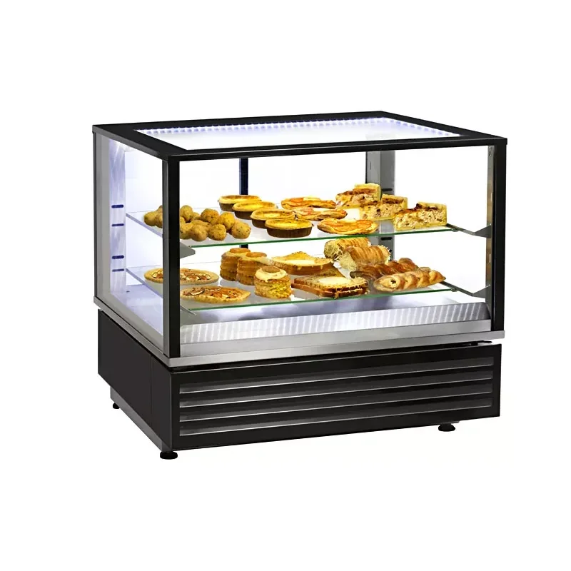Offre Exclusive Vitrine chauffante de boulangerie - 4 faces vitrées - 2 niveaux - 800 mm - Plusieurs coloris - Technitalia