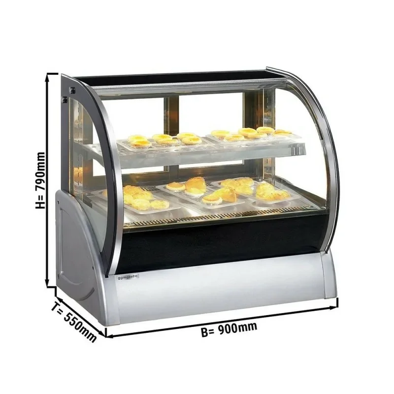 Vitrine chauffante de comptoir 0.9 m - 128 Liter Solde