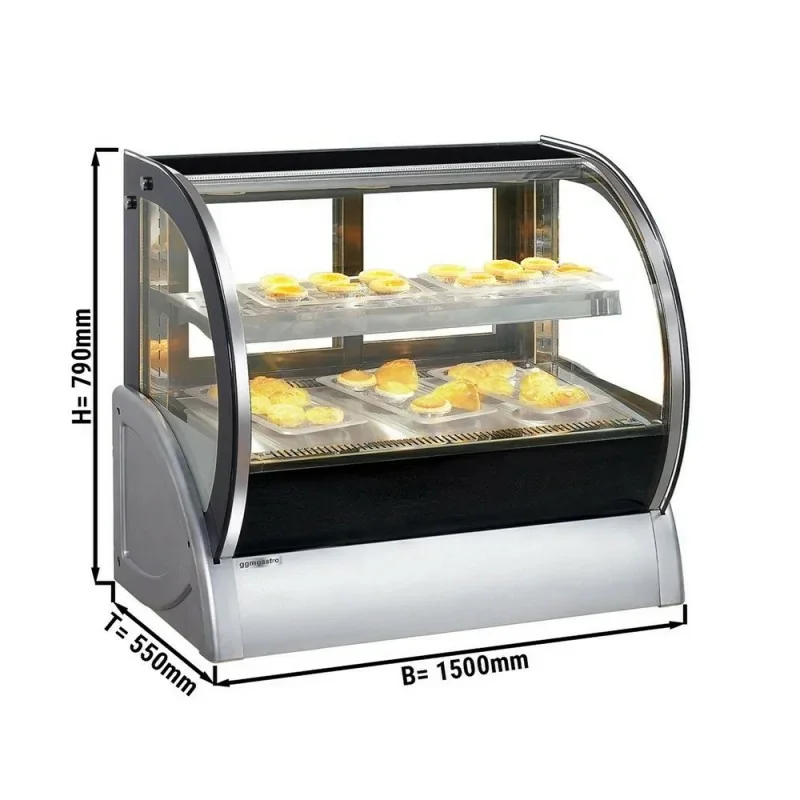 Super Prix Vitrine chauffante de comptoir 1,5 m - 224 Liter