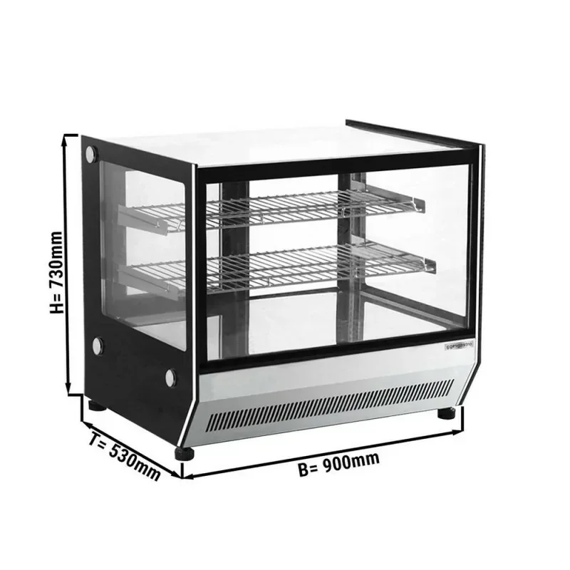 Vitrine chauffante vitrage droit - 140 litres Commander Vite