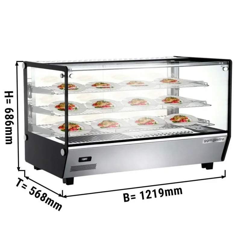 Meilleure Vente Vitrine chauffante vitrage droit - 200 litres