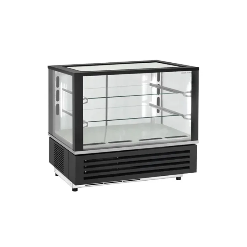 Vitrine comptoir de patisserie panoramique portes coulissantes 180 litres 792x676x721 mm Authentique