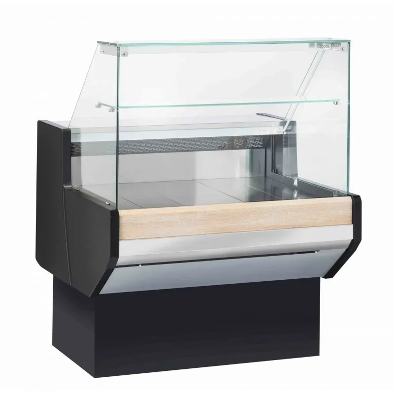 Expédition Rapide Vitrine comptoir réfrigéré - ventilée +1°/+7°C -Finition Bois - 1040 x 910 x 1290 mm