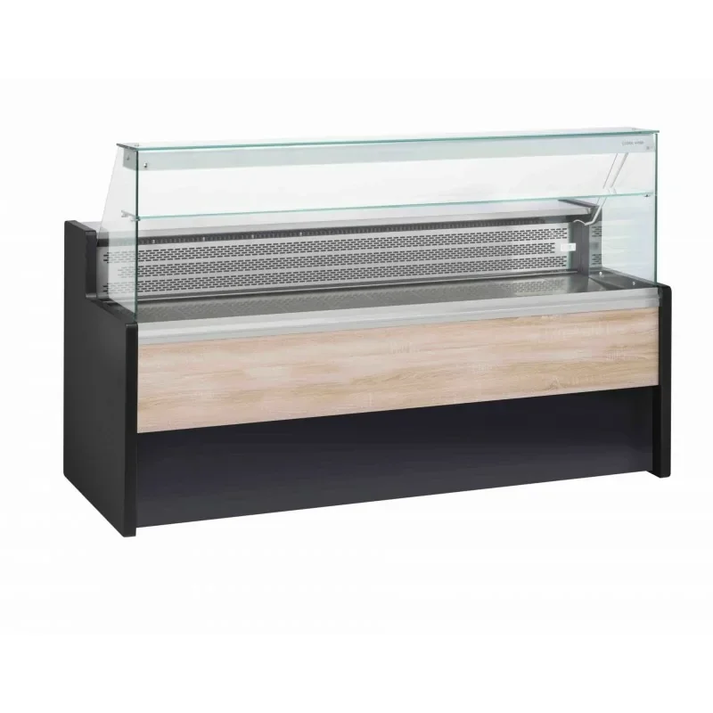 Vitrine comptoir réfrigéré - ventilée +1°/+7°C -Finition Bois - 2000 x 790 x 1220 mm Livraison Gratuite