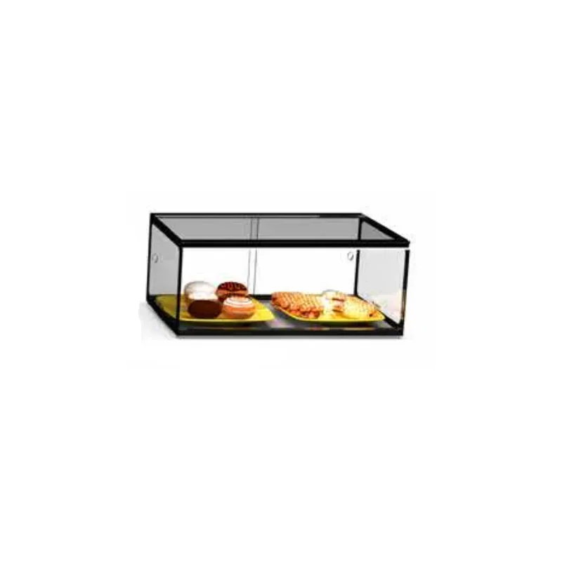 Vitrine d'exposition neutre avec LED- surface d'exposition plane - Version Small - 555 x 330 x 215 mm - SAYL Satisfait Ou Remboursé