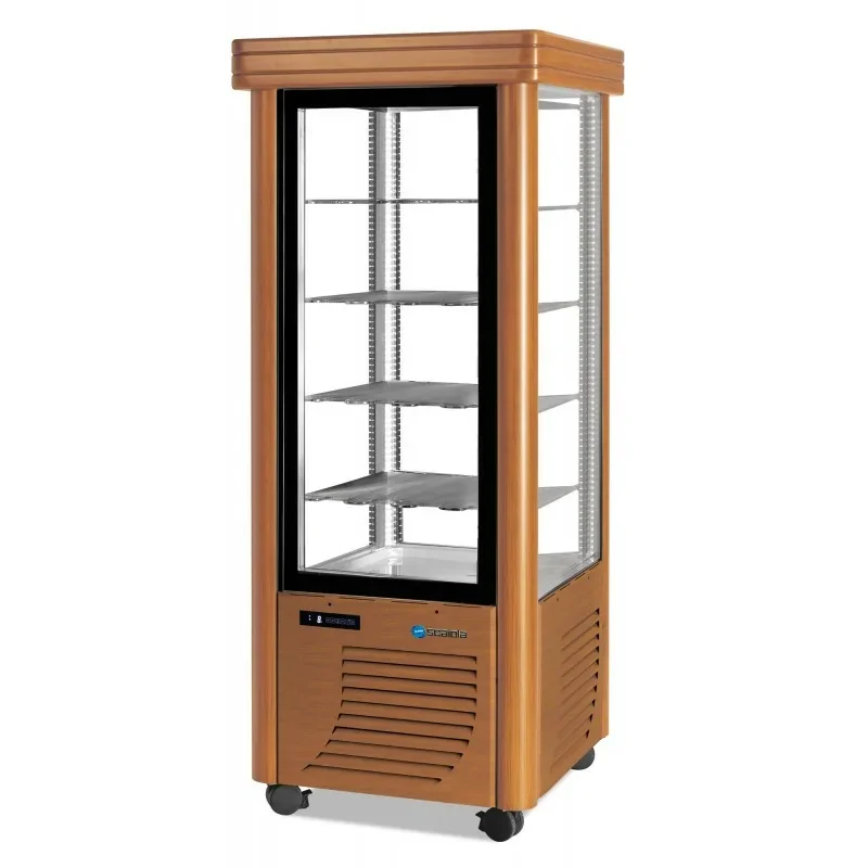 Vitrine de boulangerie 4 faces négative - 400 litres - Couleur Or Meilleur Prix